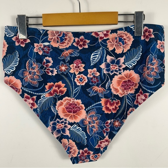 💕 time and tru Floral High-Waisted Bikini Bottoms L NWOT - Picture 3 of 8